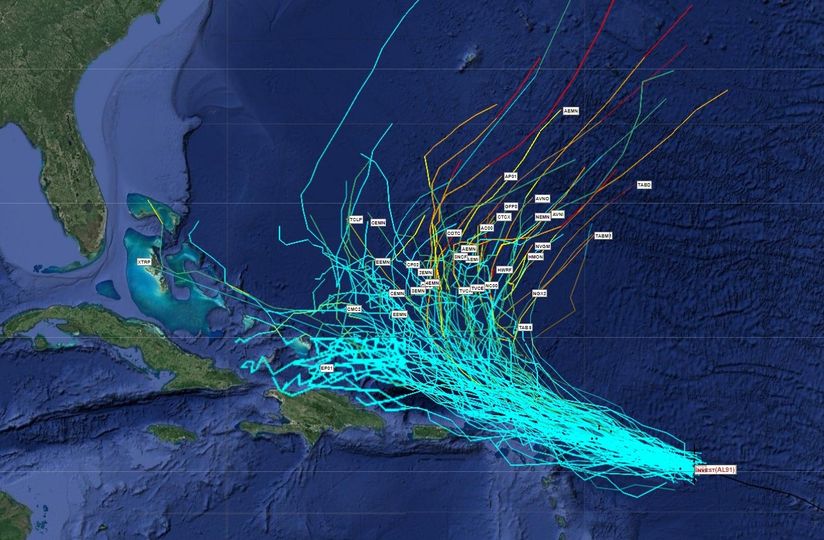Mike's Weather Page on Twitter: "Recent ensemble spaghetti models for #