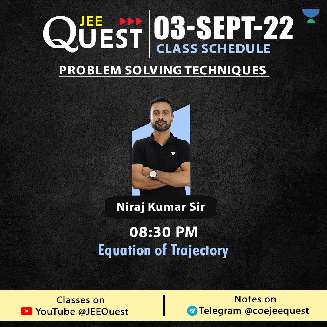 Jaipur_Pulse's tweet photo. For PST Class
#JQClassSchedule for 03-Sept-2022
Click on below link to set reminder -
08:30PM : https://t.co/5asfUqKO4X
#jeequest #jeemain #jeeadvanced #jeemain2023 #jeemain2024 #jeeadvanced2023 #jeeadvanced2024 #unacademy #centreofexcellence #unacadmeycoe #jeequestliveclasses https://t.co/zaOLr3r0Nz