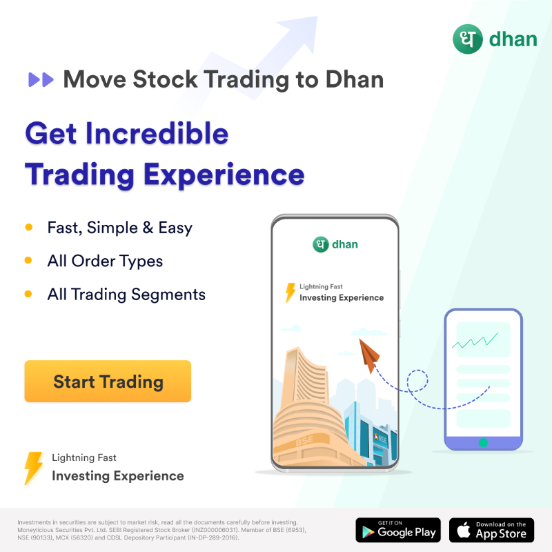 DhanHQ's tweet photo. Upgrade Your Trading Experience!

Explore Lightning-Fast Experience with awesome features

- Margin benefit on 850+ Stocks
- Options buying &amp; selling wt Margin Benefit
- All Order Types with Iceberg
- Trailing-Stop Loss to minimise Risk

Dhan is built for SuperTraders like you👍