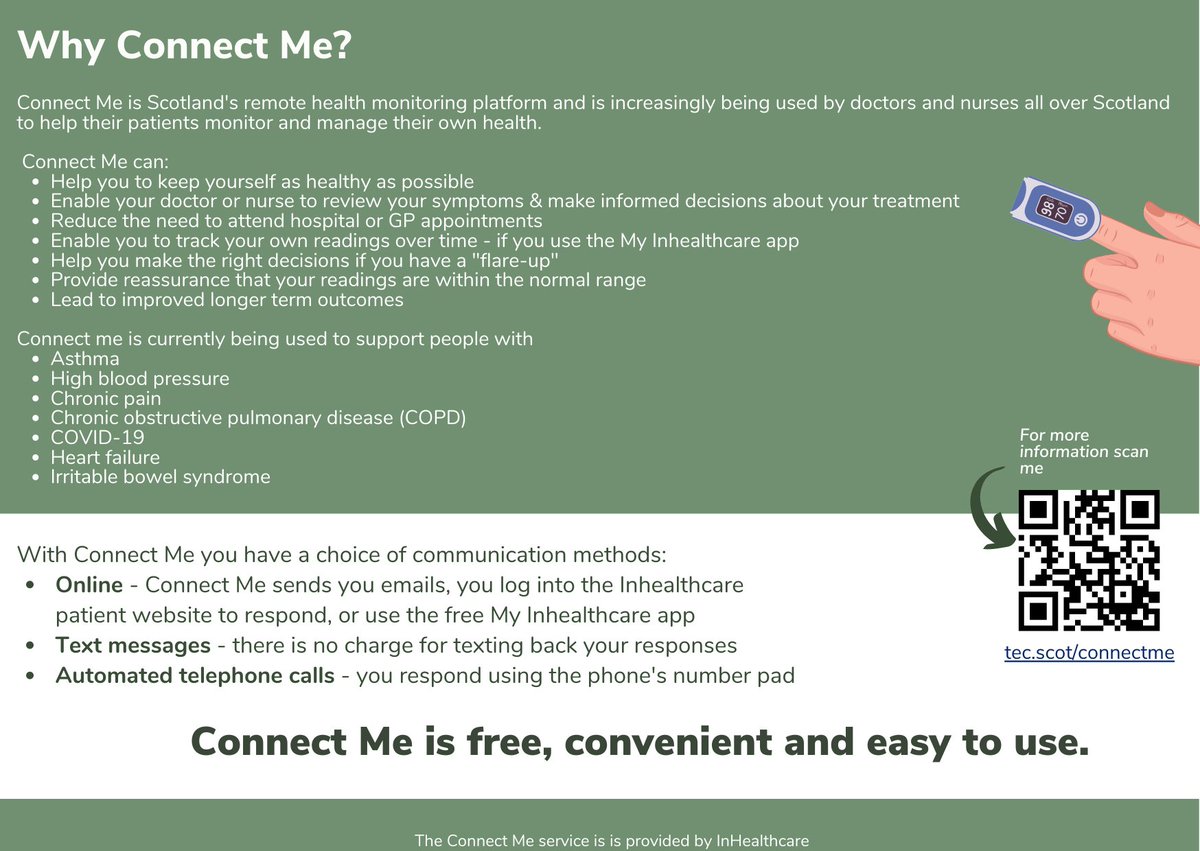 NHSHighlandTEC's tweet photo. Its #KnowYourNumbersWeek and with the use of simple technology you can monitor and manage your health at home with the help of @NHSConnectMe.
@NHSHighland #NHSH #NHSConnectMe #BloodPressureWeek #BPUK #KnowYourBP https://t.co/otN9S3zdQk