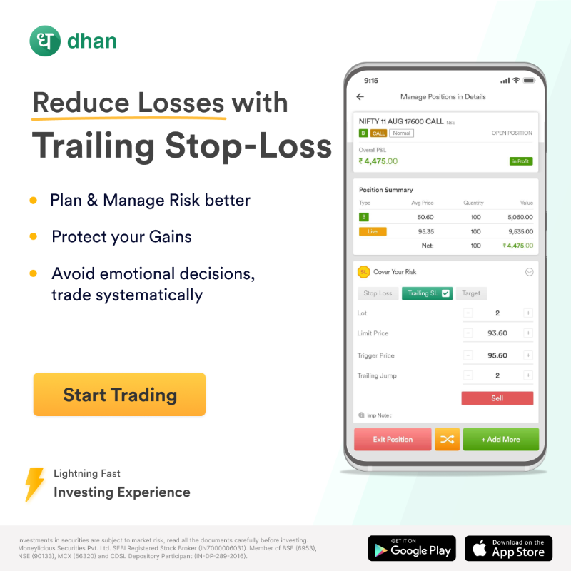 DhanHQ's tweet photo. Upgrade Your Trading Experience!

Explore Lightning-Fast Experience with awesome features

- Margin benefit on 850+ Stocks
- Options buying &amp; selling wt Margin Benefit
- All Order Types with Iceberg
- Trailing-Stop Loss to minimise Risk

Dhan is built for SuperTraders like you👍