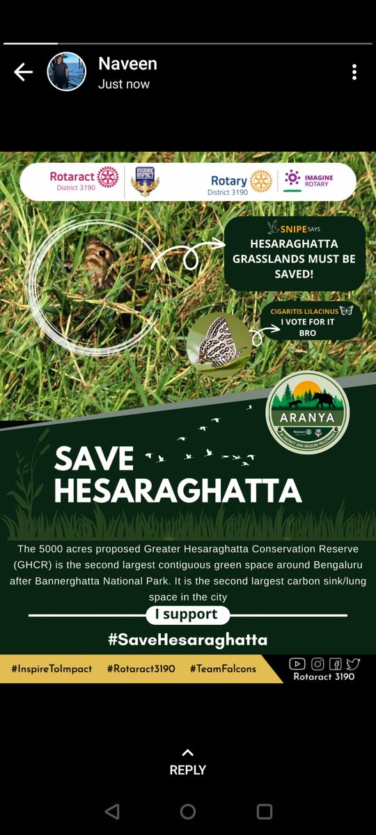 sonychandana123's tweet photo. #SaveHesaraghatta #LastBengaluruGrassland #SavePrideOfBengaluru #SaveArkavathy #WeWantGHCR #HesaraghattaForBengaluru #WaterSecureBengaluru
#arkavathy_uLisi
#InspireToImpact
@CMofKarnataka @UmeshVKatti2 @aranya_kfd @BSBommai
@Rotaract3190 @BpRavillu https://t.co/M55h9gKi77