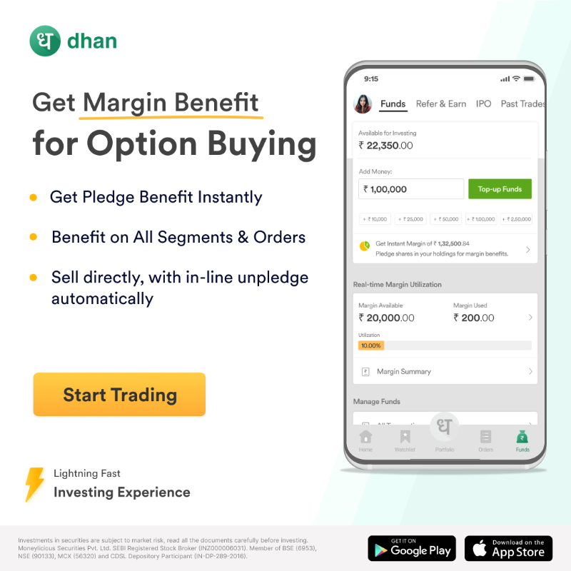 DhanHQ's tweet photo. Upgrade Your Trading Experience!

Explore Lightning-Fast Experience with awesome features

- Margin benefit on 850+ Stocks
- Options buying &amp; selling wt Margin Benefit
- All Order Types with Iceberg
- Trailing-Stop Loss to minimise Risk

Dhan is built for SuperTraders like you👍