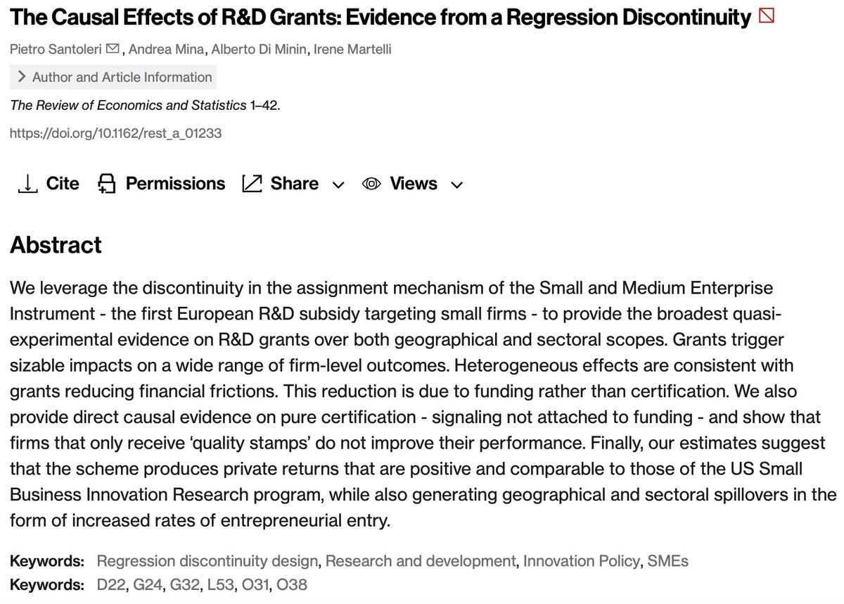 Glad to report that this is now out in <a href="/restatjournal/">The Review of Economics and Statistics (REStat)</a>

👉doi.org/10.1162/rest_a…

Short 🧵 👇