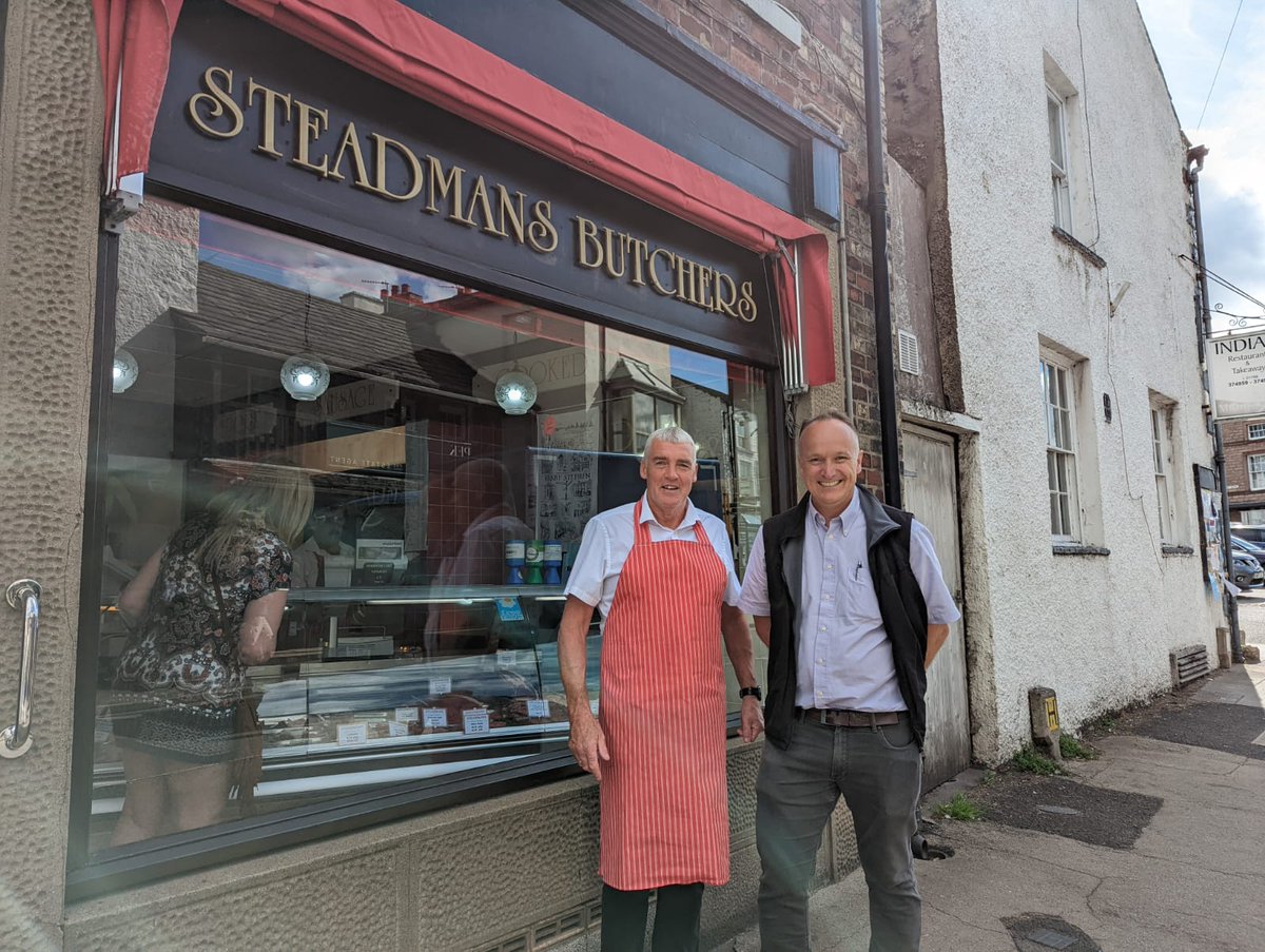 DrNeilHudson's tweet photo. It was great to catch up with the local butchers Steadman's Butchers in Kirkby Stephen. A great local business. Fantastic, top quality produce, a credit to our local producers!
#EatLocalBuyLocal
#BackCumbrianFarming
#BackBritishFarming https://t.co/Og3ibfIOK5