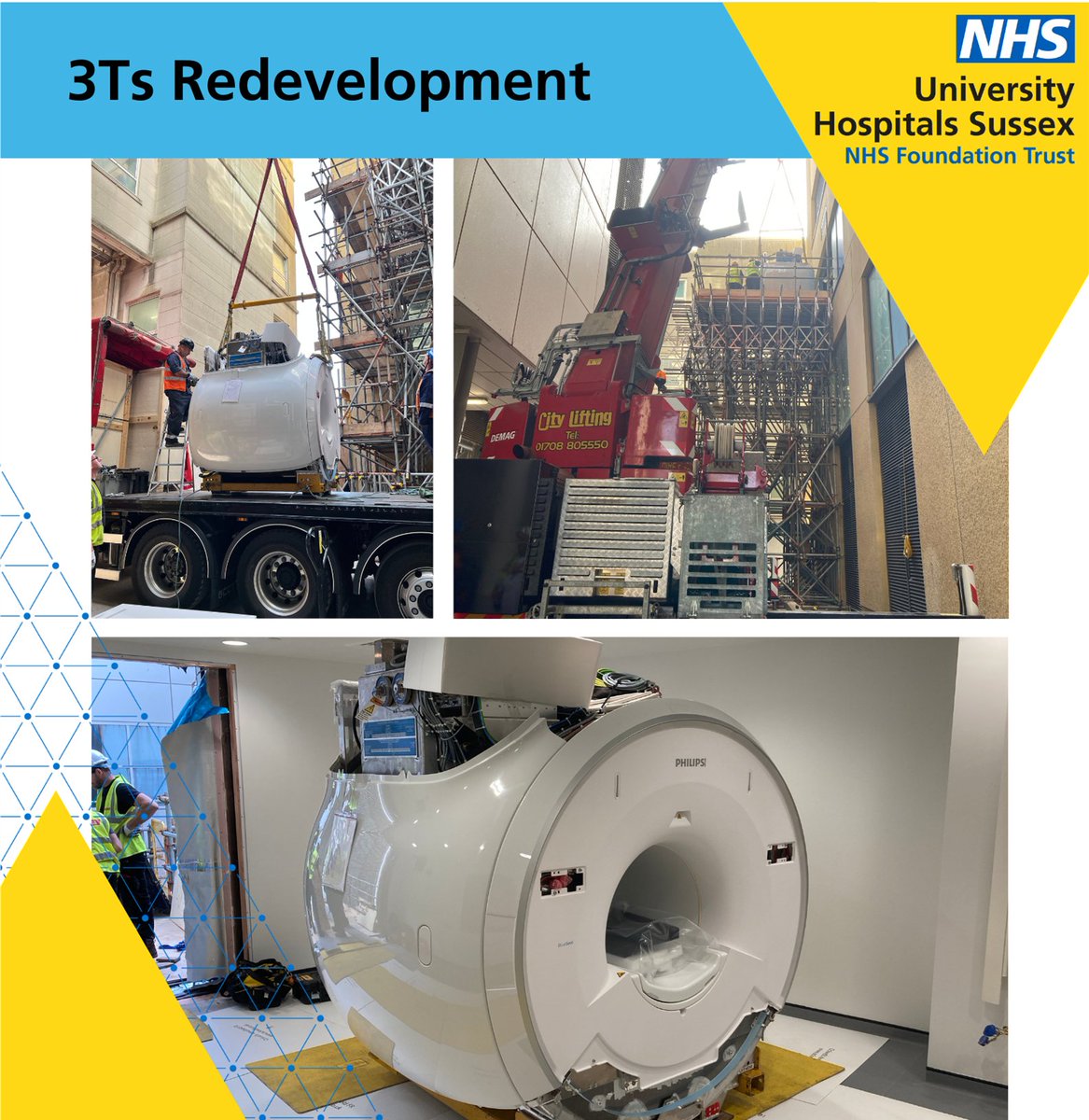 Did you know? The first of 3 new MRI’s has been set up in the Stage 1 Building at the County Hospital? It is next to one of our new neurosurgery theatres and will allow images of patients’ brains to be taken during operations. It’s called an intraoperative MRI. #didyouknow #3ts