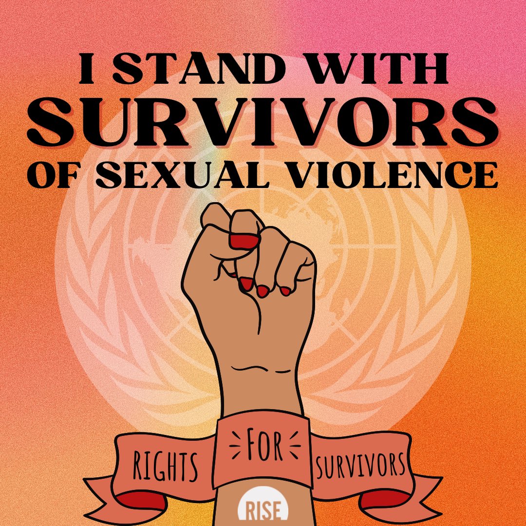 RiseNowUS's tweet photo. The day 6+ years in the making is here: today, the @UN will vote on our resolution recognizing the rights of survivors of sexual violence. Please share this graphic in solidarity #IStandWithSurvivors and let global leaders know that the world is watching โ #SurvivorsResolution https://t.co/e5KhEItbRF