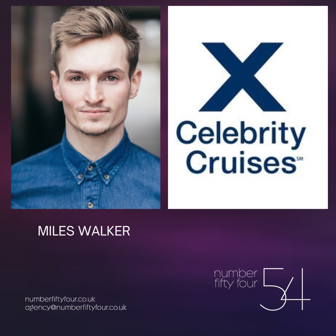N54Agency's tweet photo. Congratulations to MILES WALKER @mileswalkermt who has arrived in the US to join rehearsals for Celebrity Constellation as specialty vocalist 
@CelebrityUK 

#N54Agency
#vocalist
#singer https://t.co/rvANzrt6Ba