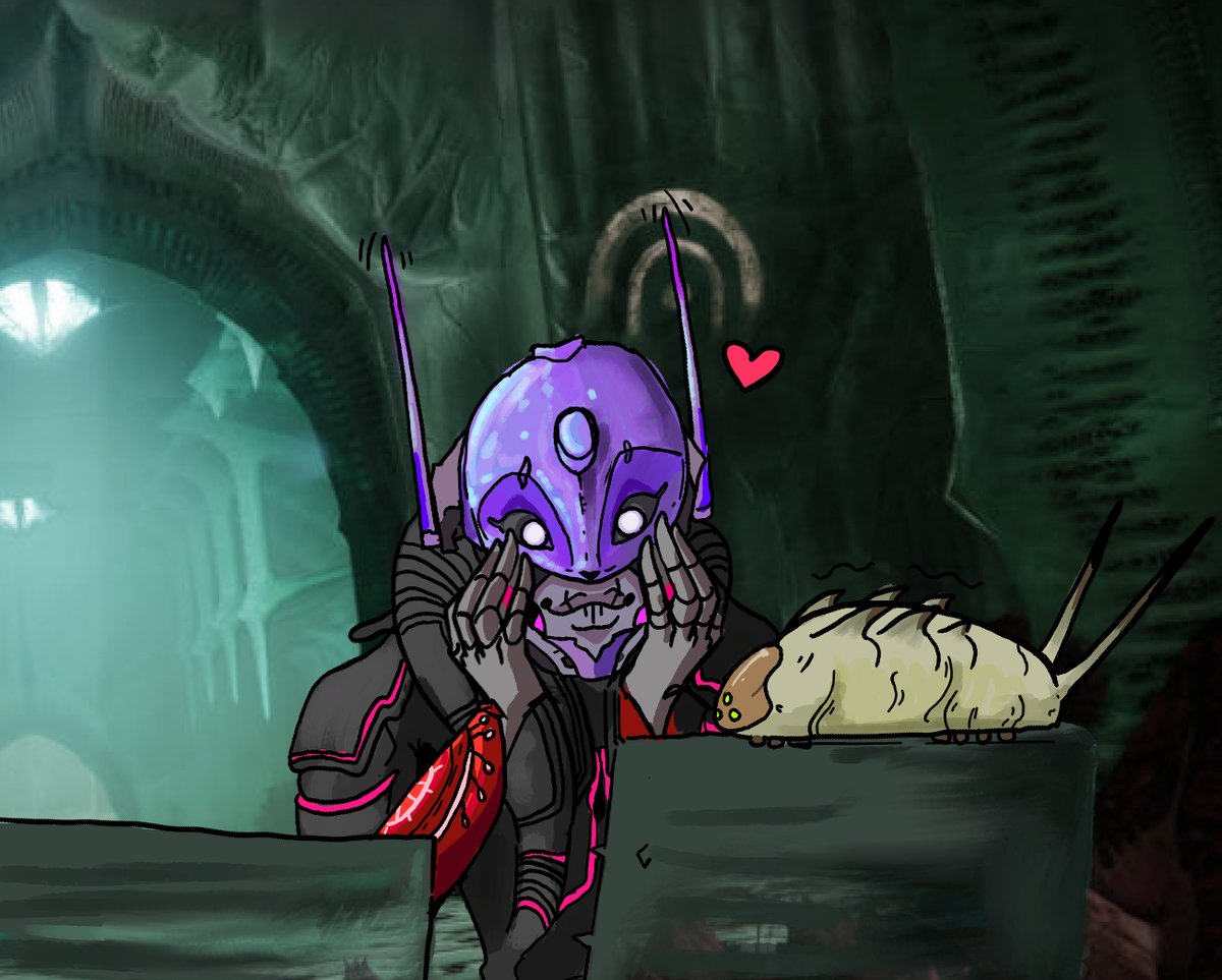 SspaceOddityy's tweet photo. Yeah.... I would steal a hive worm what about it?

#Destiny2  #destiny #digitalart #doodlework #OriginalCharacter #OC https://t.co/7LFzbzK8iA