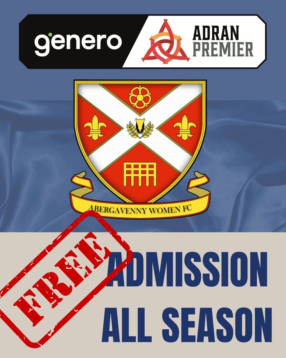 Abergavenny Women FC (@abergavennywfc) on Twitter photo As we look forward to our 1st match this Sunday in the <a href="/AdranLeagues/">Genero Adran Leagues 🏴</a> Prem League we have made the decision that this season ALL our home matches will be FREE admission.
With everyone feeling the economic pinch, we want to try and encourage as many fans to come along as poss⚽️ As we look forward to our 1st match this Sunday in the <a href="/AdranLeagues/">Genero Adran Leagues 🏴</a> Prem League we have made the decision that this season ALL our home matches will be FREE admission.
With everyone feeling the economic pinch, we want to try and encourage as many fans to come along as poss⚽️