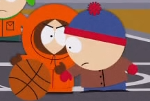 sp_lunatic's tweet photo. this one is just kinda funny to me how angry kenny is lol #SouthPark #spstenny #stan_marsh #kenny_mccormick #kyleislurkinginthebackgroundignorehim https://t.co/P6FFg3bZmY