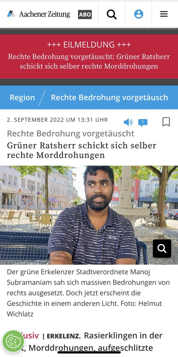 <a href="/welt/">WELT</a> Die Grünen sind so lost, die schicken sich jetzt schon selber Morddrohungen. Unfassbar. aachener-zeitung.de/nrw-region/gru…