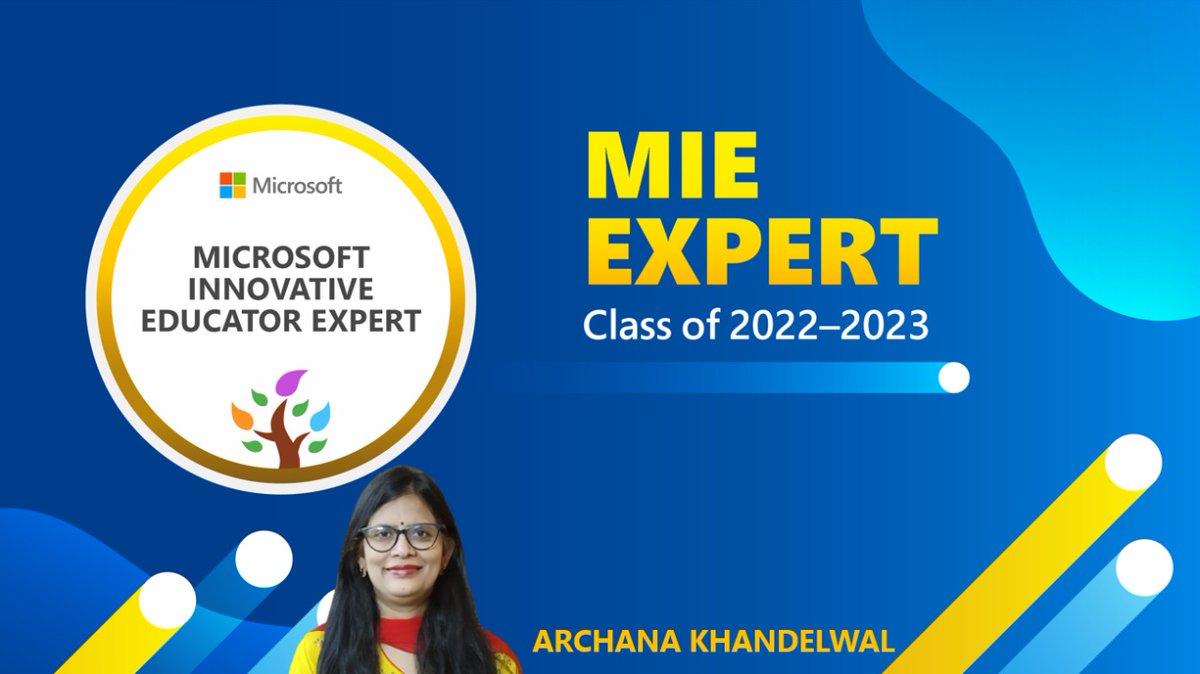 EducatorArchana's tweet photo. This year will be amazing. So excited to be selected again as a MIE Expert for 2022-2023❤❤ #MicrosoftEdu #MIEExpert 
@NavdeepKKular @MicrosoftEDU @sdelafosse @ceskil1 @AnthonySalcito https://t.co/uVsM7t1ROv