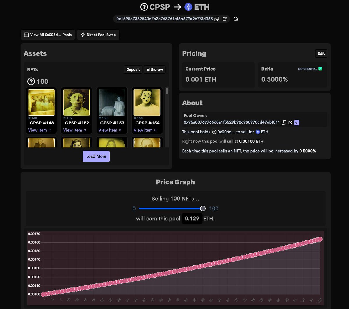 CursedPast's tweet photo. new sudo pool:
100 NFTS (some rares)
starting price: 0.001 ETH
delta: 0.5%

https://t.co/9RMpdKXXc4…

#sudoswap https://t.co/HBip5FQzTv