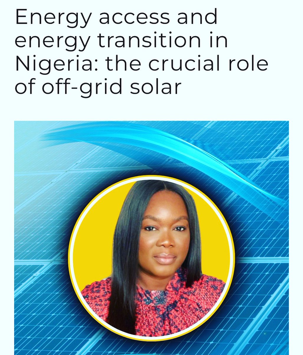 OOLU (@oolu_global) on Twitter photo Our MD for Nigeria, Doseke Akporiaye speaks about the energy access and the crucial role of solar.
Nigeria can achieve universal energy access and transition to net-zero. Our first article in our blog series!
#solar #nigeria #cleanenergy #africa 
lnkd.in/gkSKH8bT Our MD for Nigeria, Doseke Akporiaye speaks about the energy access and the crucial role of solar.
Nigeria can achieve universal energy access and transition to net-zero. Our first article in our blog series!
#solar #nigeria #cleanenergy #africa 
lnkd.in/gkSKH8bT