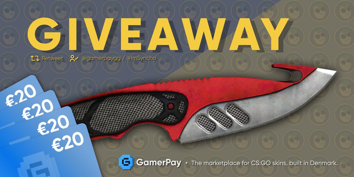 Together with the happiest lemon on Twitter we are throwing 5 gifts!! 🍋🥳 Main prize is a Gut Knife Autotronic in FT + 4 x prizes of €20 each to GamerPay! Join the giveaway: - Retweet this post - Follow @ImSyncho and @GamerPayGG - Smile 😁 GL! 💙