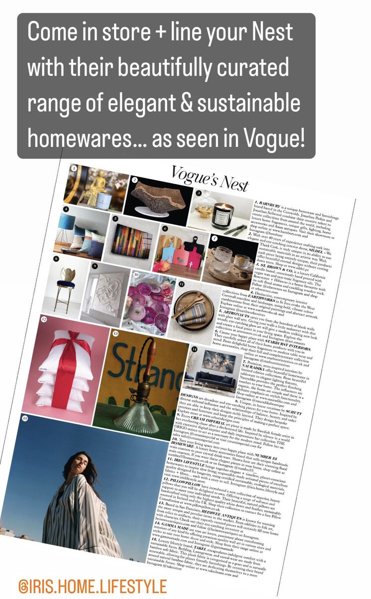 So this is exciting… go Iris Lifestyle! Proud to have you instore with us, love rubbing shoulders with the stars! xx