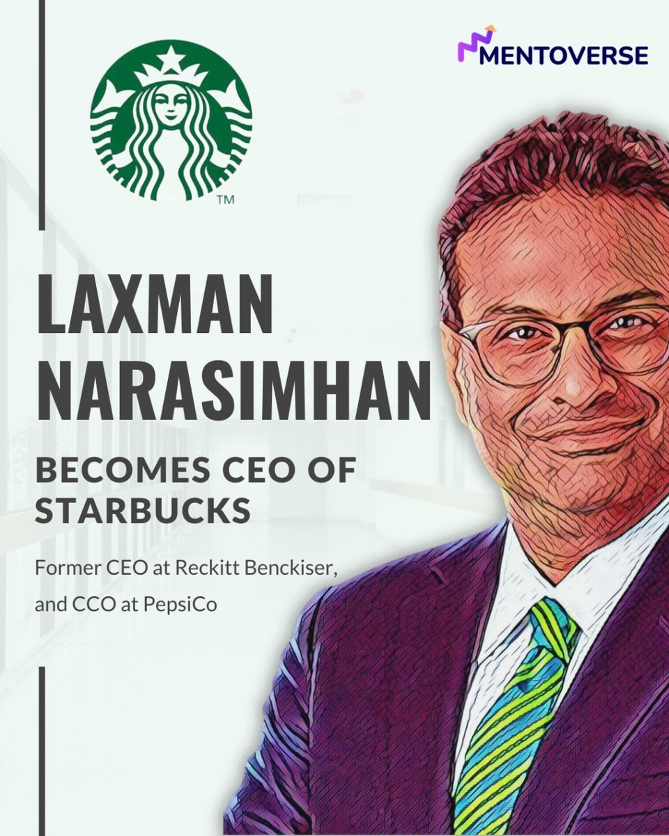 mentoverse's tweet photo. Half of Indian social media is rejoicing on an Indian CEO at Starbucks.

He studied in India, so surely an inspiration to the youth on what they can achieve. But he's not in India anymore.

#Trending
#starbucksceo #LaxmanNarasimhan https://t.co/2HA6nHtMvF