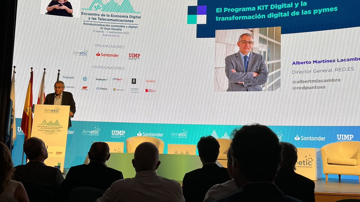 RetailCommerce's tweet photo. @redpuntoes #KitDigital: Jamás en España o Europa hubo un programa tan ambicioso, en la 1era jornada del #Santander36 @AMETIC_es 
El programa logró capilaridad del 50% en pymes de 10-49 empleados y hay altas expectativas con la 2º convocatoria que empieza hoy
Vía @ComputerworldES https://t.co/wSNe4QPlou