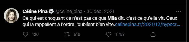 LeBouseuxMag's tweet photo. Harcèlement de Mila : Ce qui est choquant ce n'est pas ce qu'elle dit, c'est ce qu'elle vit.

Harcèlement de Rousseau : Avec ce qu'elle dit elle l'a bien cherché... https://t.co/WhX0vqg1Ua