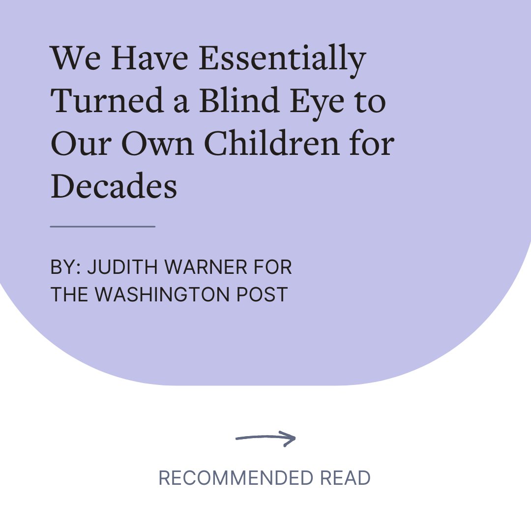 This week's recommended read is this piece by Judith Warner for the Washington Post: 

washingtonpost.com/magazine/2022/…