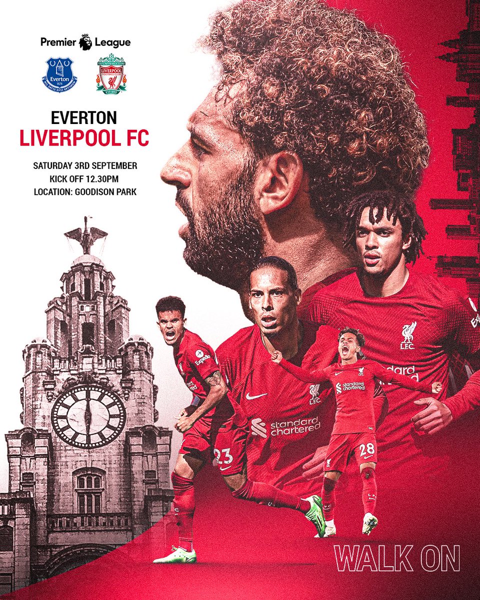 Merseyside derby matchday 👊

Up The Reds 🔴

#WalkOn | #EVELIV