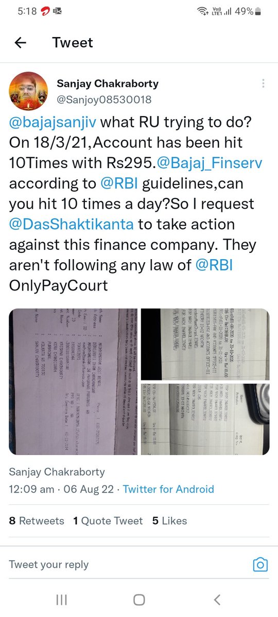 I got loan from <a href="/Bajaj_Finance/">Bajaj_Finance</a> and paid intrest Rs 183000 in approx 2.5 year for Rs 290000 loan amount. I have paid total amount Rs approx 473000 till time but bajaj is not closing my loan. Still asking for Rs 52000. This bank is blood sucking of customers.<a href="/RBI/">ReserveBankOfIndia</a> <a href="/LCAI_Support/">Loan Consumers Association</a>