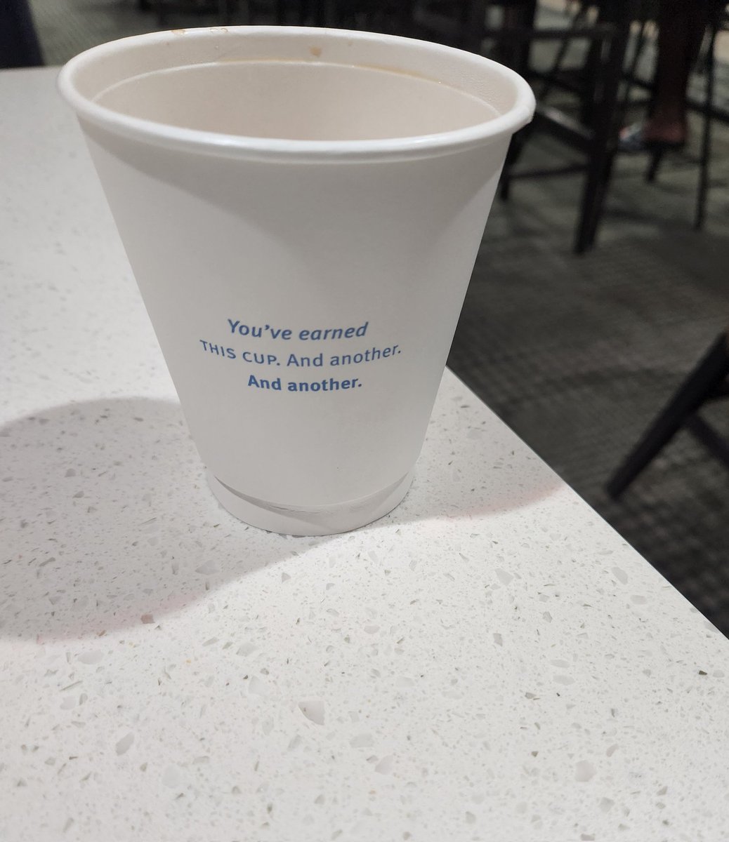 BenitzC21's tweet photo. Coffee is for closers! 2 this week, 2 next week, &amp; 2 the week after. I may have earned this cup but gotta hustle for the next one. https://t.co/5sb0vpr93c