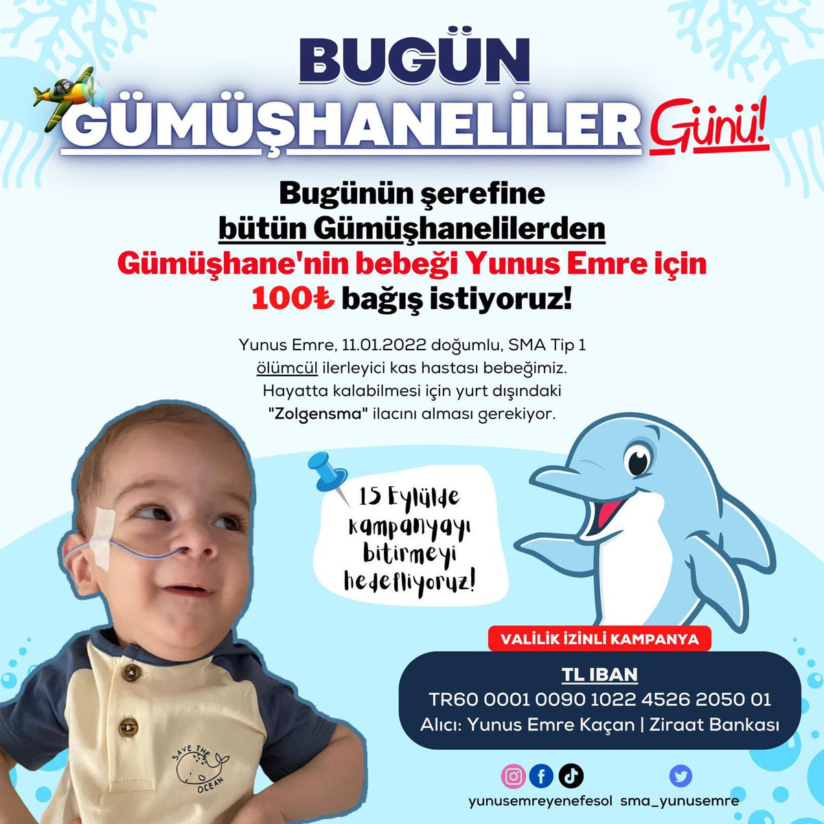 sma_yunusemre's tweet photo. Dünya Gümüşhaneliler Günümüz kutlu olsun.

2 Eylül Dünya Gümüşhaneliler Günü.
Bugünün şerefine Yunus Emre’ye 100 ₺ bağış bekliyoruz birlikte yaşatalım

💌YUNUS yaz 6729’a gönder

TL İBAN 
TR600001009010224526205001
Ziraat bankası-YUNUS EMRE KAÇAN

#2eylüldünyagümüşhanelilergünü https://t.co/VbJo2gPZxM