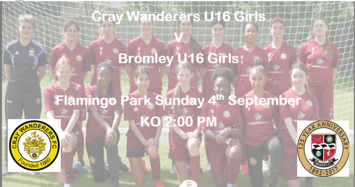We welcome Bromley FC to Flamingo Park this Sunday our last friendly before the league completion starts next week