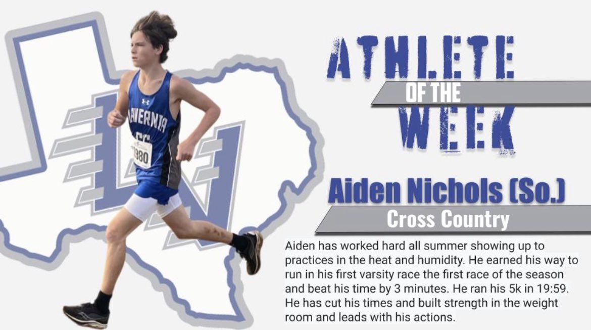 Congratulations Aiden Nichols for earning this weeks LVHS Athlete of the Week honor! We are proud of you… keep up the great work! <a href="/LVISDAthletics/">LVISDAthletics</a> <a href="/supt_lvisd/">drfhc</a> <a href="/LaVerniaNews/">La Vernia News</a>