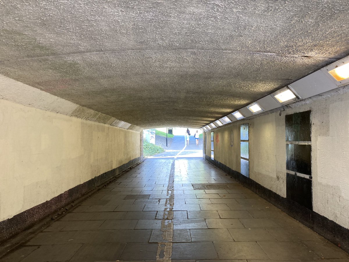 juliandobson's tweet photo. Excellent tour of Newcastle’s underpasses with @underpassesNCL exploring speed, time, fear, gender, art and hierarchies of movement and regulation - 81.1% of women surveyed increase their walking pace #RGSIBG22 https://t.co/AyptMb48fd