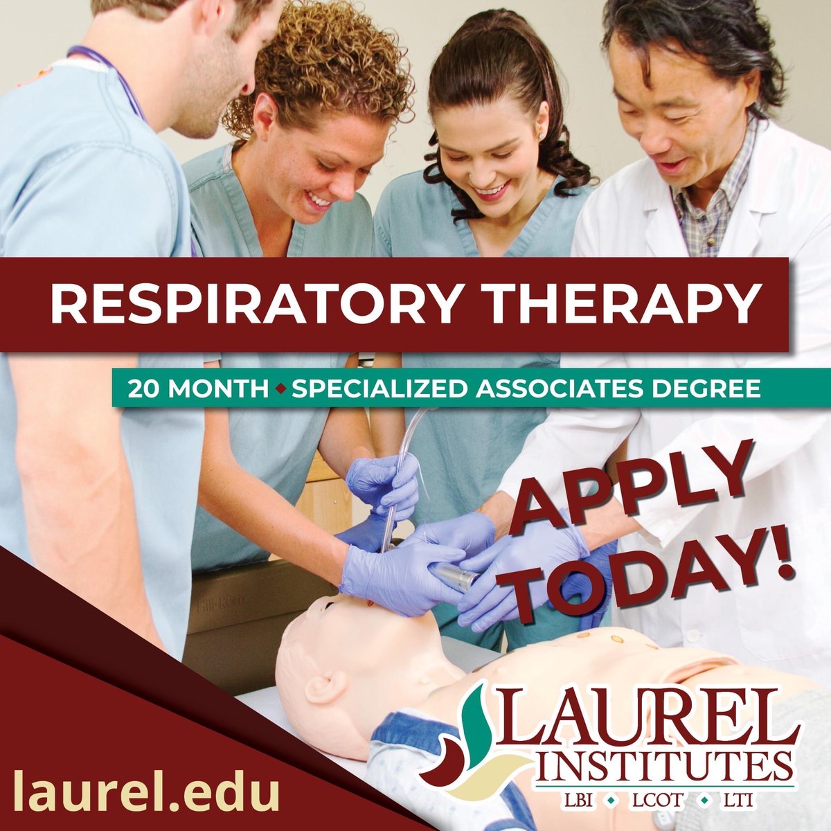 laureltechnical's tweet image. We still have seats available for our upcoming Respiratory Therapy start this September. Learn skills in critical care, anatomy &amp;amp; physiology, cardiopulmonary anatomy and more! Give admissions a call today at 724-983-0700 or  laurel.edu 🫁🩺  #LoveTheLaurelLife