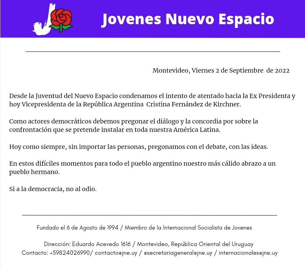 Jóvenes Nuevo Espacio tweet media