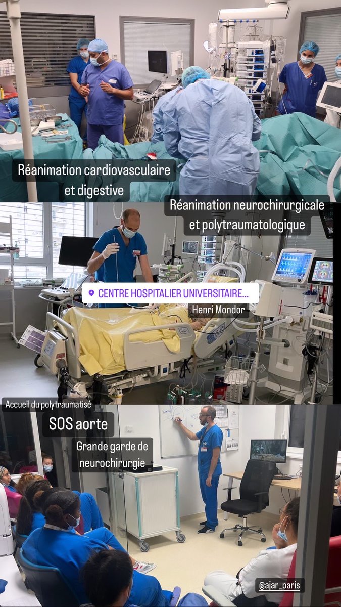 mathildedlg's tweet photo. Choisir #Anesth #Réa #internes 
Hôpital #Mondor
Toute la variété de la réanimation chirurgicale sur un seul site
- 15 lits de réa chirurgicale CCV et digestive
- 15 lits de réa neuro polytrau 
 Le + : SOS aorte, SOS endocardite, GG de neurochirurgie et accueil du polytraumatisé https://t.co/slyJYNVdSo