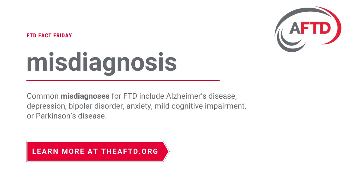 AFTDHope's tweet photo. 🧠 While #FTD is understood to be the most common cause of #DementiaUnder60, it is frequently misdiagnosed. 🖱️ Click to learn more about testing &amp; assessments that can lead to correct diagnosis: https://t.co/rmSshEXr8r

📲 Then retweet to increase #FTDawareness.
#FTDFactFridays https://t.co/zcqqMvS40c