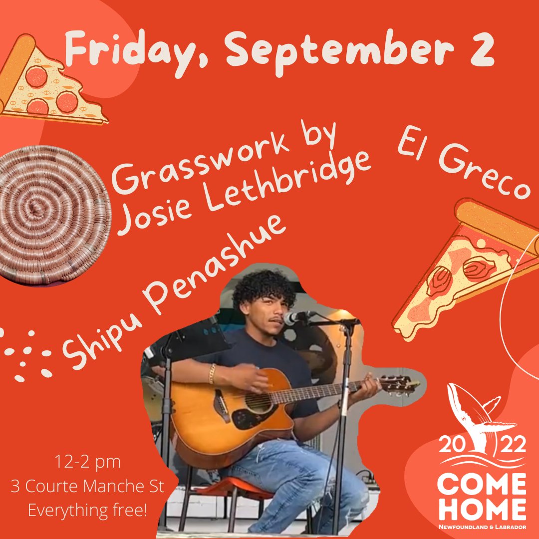 Today's Food, Music, and Culture series is going to be a good one: Shipu Penashue, El Greco, and grasswork with Josie Lethbridge. Hope to see you there! 12-2 at Them Days, everything free.