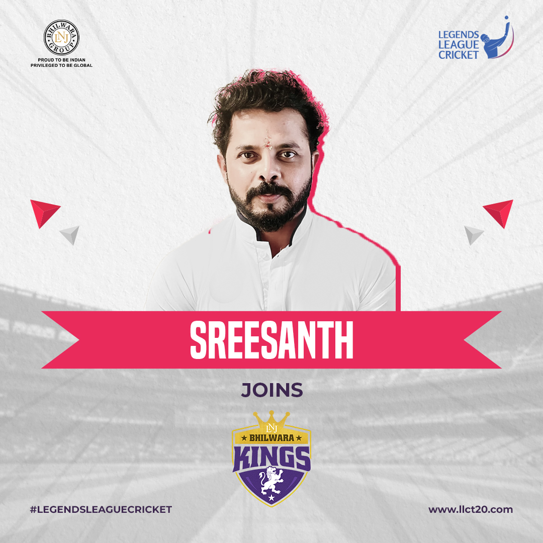 .@sreesanth36 has been picked by #BhilwaraKings to play some thunderous innings in #LLCT20.

#LegendsLeagueCricket #BossLogonKaGame #BossGame #BhilwaraGroup