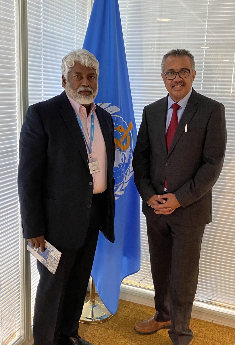 dr_elil's tweet photo. #Malaysia:Thank you @DrTedros ,DG @WHO for advice and guidance on Msia’s efforts to future-proof healthcare #HealthWhitePaper #HWP #Health4All & @SunwayU public health programme. Looking forward to engaging with @WHO on both. @Khairykj @DGHisham @KKMPutrajaya @DrRabiWHO https://t.co/D9V2KFkRNz