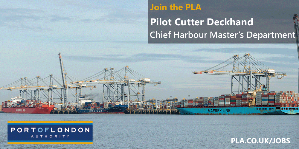 We're seeking a Pilot Cutter Deckhand to provide direct support to our pilotage service by transferring pilots safely hubs.la/Q01lm13-0 #PortofLondon #MaritimeCareers #MartimeJobs #London #Kent #Essex Applications close today 2 Sep 2022