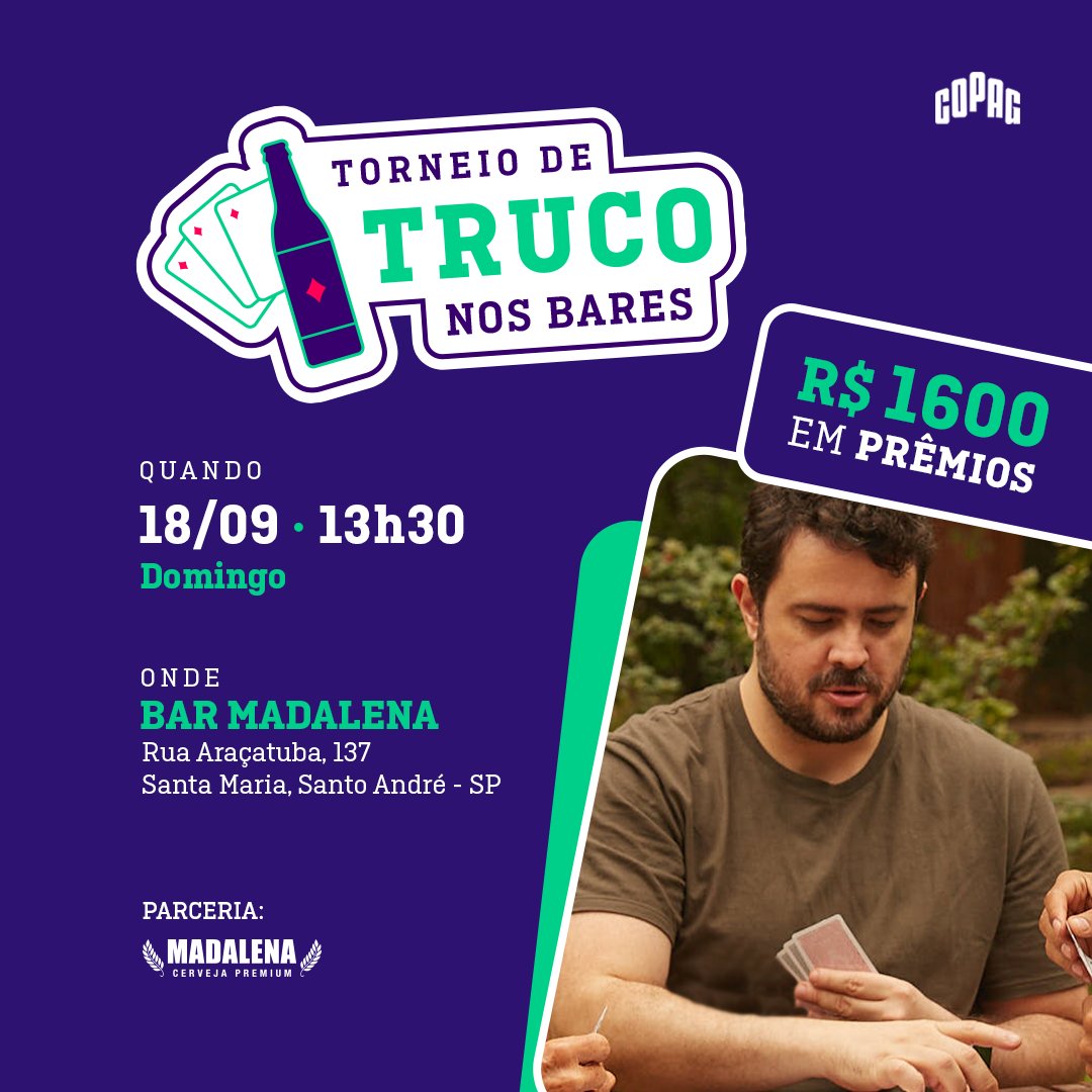 Copag - É TORNEIO DE TRUCO ONLINE QUE VOCÊ QUER, @? Então