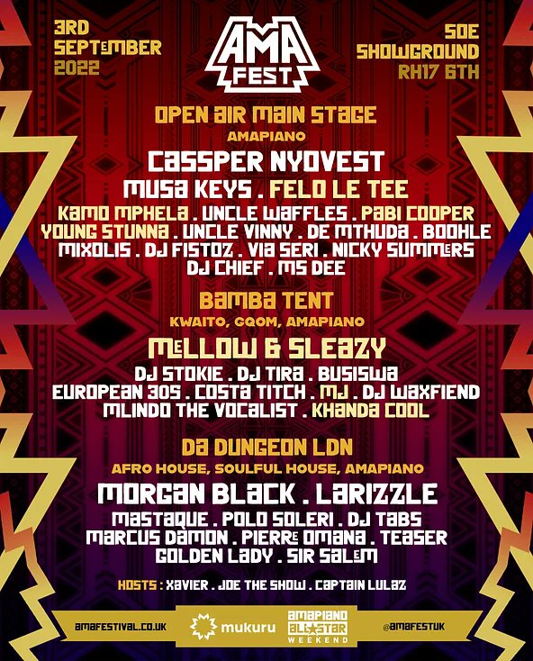 DRUMSradio's tweet photo. D-day is hours away. @amafestuk, the highlight of this years #Amapiano calendar is here!!! 25+ yano | artist 3 stages & a bass thumping good time
Congratulations to @dakruk's #AMAinternational listeners who won tickets
Its not too late to buy yours https://t.co/TjKGv7VaLV https://t.co/yc8uWcZGl1