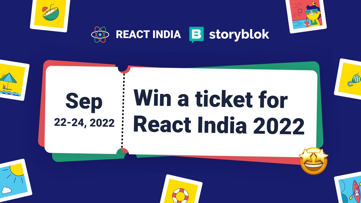 storyblok's tweet photo. 🎟 TICKET GIVEAWAY 🎟 
https://t.co/6Tx2mtLCtL

6 tickets to @react_india Conference are ready to be sent out to you! 📩

What do you need to do to get one?
✅ follow us
🔄 retweet this tweet

Good luck, everyone!
*Winners announcement: 🗓 6th of September! https://t.co/FkbSDP7gXL