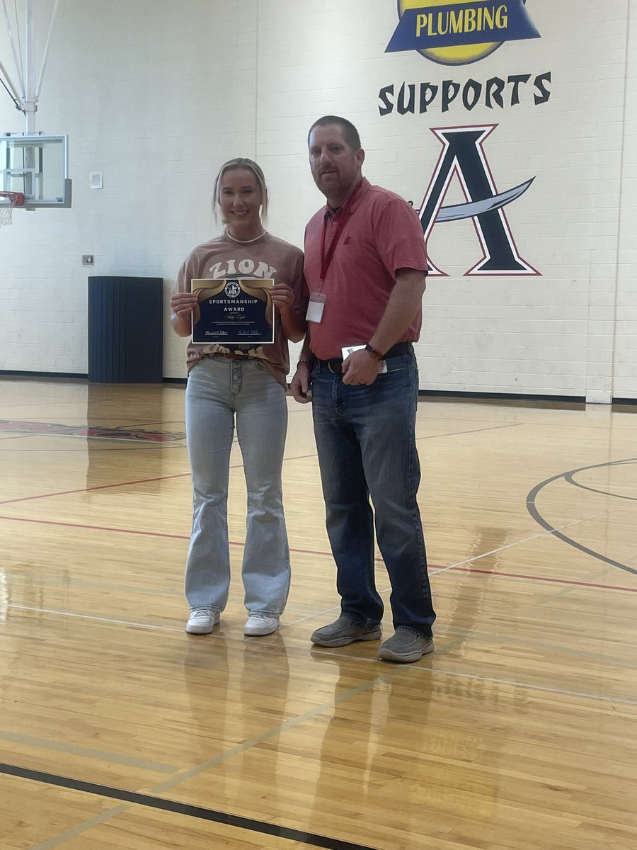 AHSBucsSoftball's tweet photo. Congratulations to our own Haley Coyle. She was presented with a Sportsmanship Award this morning from Cedarcrest Church. No one more deserving. @cedarcrestchrch @toona_athletics https://t.co/eG8MHZg8Pp