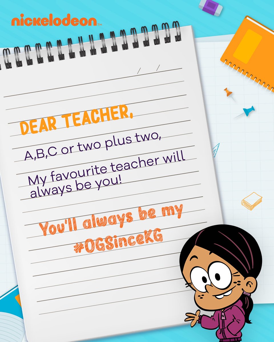 NickHDplus's tweet photo. Roses are red, violets are blue, go share this with your #OGSinceKG ‘cause it’s time to say thank you!

#HappyTeachersDay #TeachersDay #Students #Teachers #ChikooAurBunty #NickIndia #Nickelodeon https://t.co/ttjXCb591n