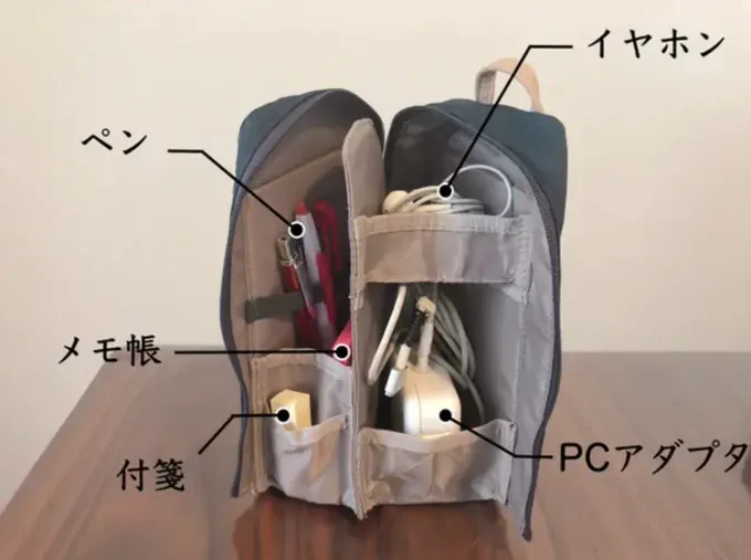 【作業効率化】「棚付きペンケース」が作業中に便利すぎる最近買ったペンケースが便利すぎるから見て。なんと中が棚みたいになってて、細かいものも分けて収納できる。自立するからペン立てみたいに使えて、いつもリモートワーク中パソコンの隣に置いてる。 