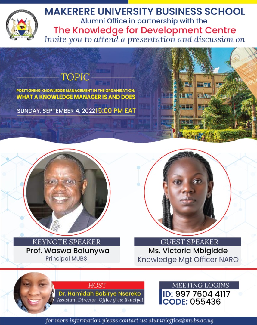 VictoriaMbigidd's tweet photo. I am delighted to share my experience about Positioning #KnowledgeManagement in the Organisation.

 Join us this Sunday 4th September at 5:00 pm EAT. https://t.co/qa2nRvFlmL