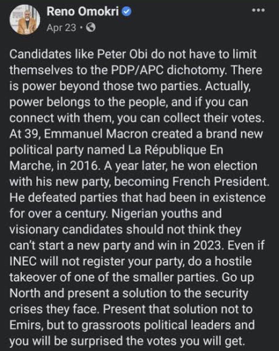 victoruzomafred's tweet photo. @renoomokri What changed double standard man! Only fools take you serious 😂 https://t.co/jIEcutK3jl