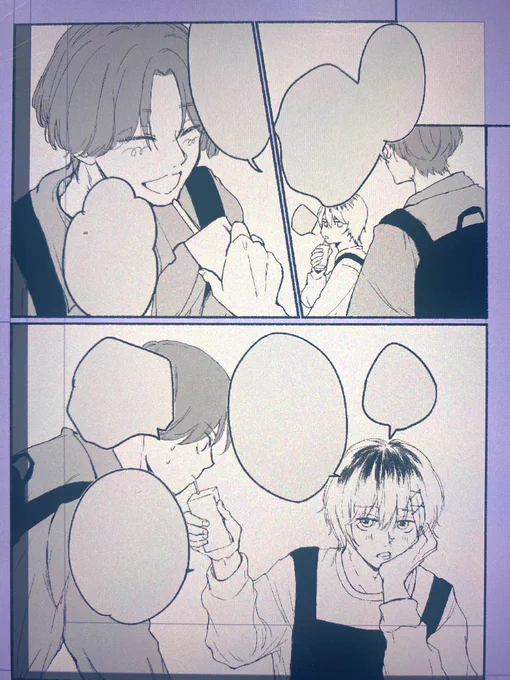 先輩後輩のお話。
なんか可愛いの描きたくて続きちょっとずつ描いてます!(メリバ描いてた反動)
前回描いた時はキャラデザテキトーだったので描くにあたって今回はちゃんと決めました😹
しかし絵がめっちゃ変わってる…💦
完成したらまた見てやってください🙇‍♀️ 