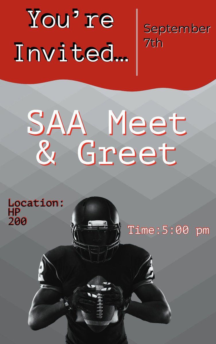 The Sport Administration Association is hosting their first social of the new year! Join us at 5:00 pm on  September 7th, in HP 200!